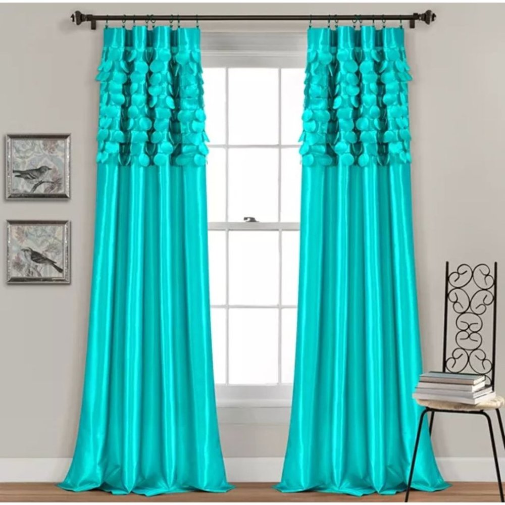 Lush Decor Turquoise Circle Dream Double Panel Set 54" W x 84" L each